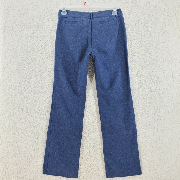 American Eagle Womens 8 31x32 Blue Gray Trouser Pants Wool Blend Lined Bootcut - Picture 9 of 10
